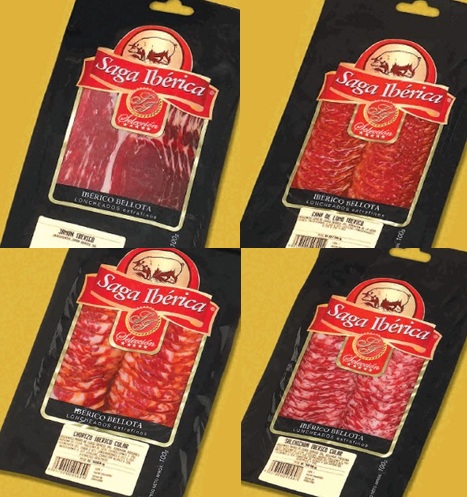 Assortiment de jambon et charcuteries ib�riques "Bellota" en tranches - Saga Ib�rica